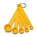 Mini Measuring Spoons - Set of 5 plastic for Dry and Liquid Ingredients - 1/64, 1/32, 1/16, 1/8 and 1/4 Teaspoon