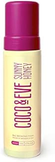 Coco & Eve Sunny Honey Bali Bronzing Foam. Natural Sunless Self Tanner Mousse. Anti Cellulite, Organic Sunless Self Tanning Lotion (Medium)