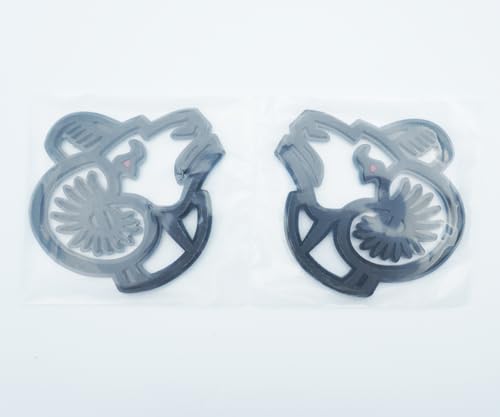 Image of Pair Set 3D Emblem Nameplate Sticker Badge Decal Compatible with Ram Red Eye (Black Red)