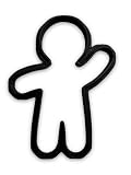 Waving Gingerbread Man Cookie Cutter with Easy to Push Design (4 inch)