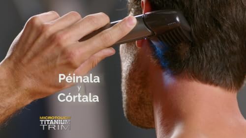 Herramienta de corte de pelo iluminada Microtouch Titanium Trim PRO con batería recargable 3