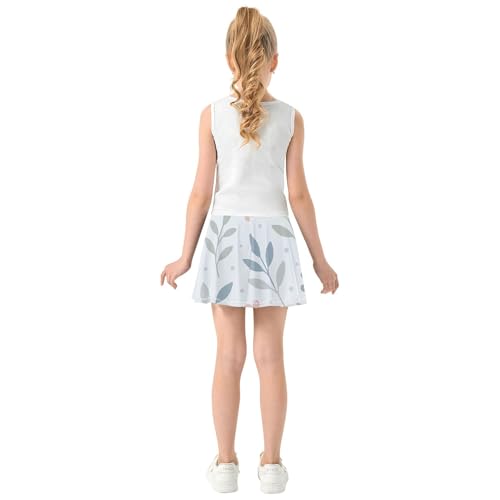 Athletic Skirts for Girls with Shorts Flowy Little Girl Skorts Kids Cheer Skirt with Pockets4