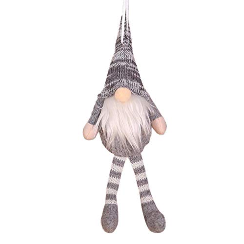 Shan-S Christmas Swedish Santa Gnome Plush Cloth Doll,Snowman Blinkless Faceless Cloth Doll Birthday Gift for Home Xmas Party Holiday Present Household Table Decoration Winter Table Ornament