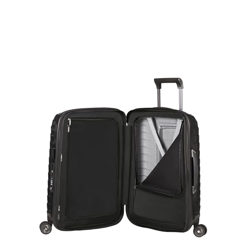 Image of Samsonite Proxis Global Carry-On Hardside Luggage with Dual Spinner Wheels, Airline Approved - Innovative Roxkin Lightweight Shell With Ultimate Durability- TSA Lock, Telescopic Handle - Black