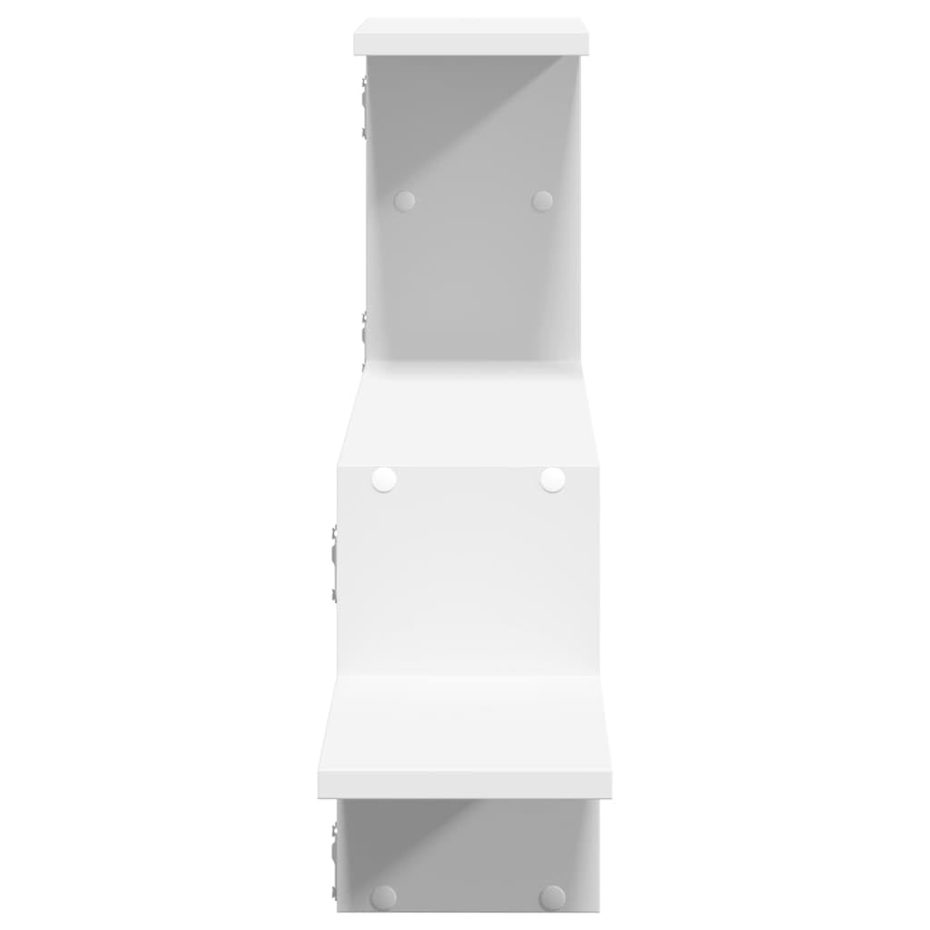 Regał ścienny biały z materiału drewnopochodnego 104 x 15 x 49 cm, zajmująca mało miejsca półka ścienna ze stabilną półką, praktyczne przechowywanie do korytarza, salonu, kuchni, sypialni