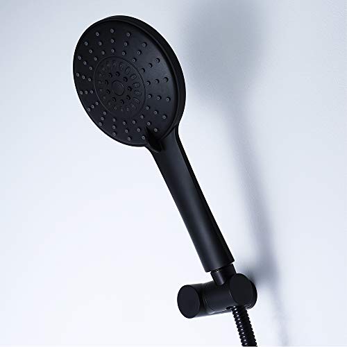 Ensemble de robinet de douche noir mat complet avec mitigeur mural de salle de bain - 7
