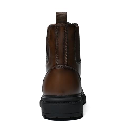 Image of OKKO Mens Chelsea Boots Genuine Leather Dress Boots for Men Classic Stylish Casual Slip On Ankle Boot for Men