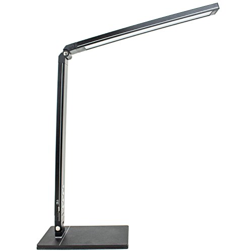 Newhouse Lighting NH-LEDMAS-B 10W Modern LED Adjustable Desk Lamp with Color Temperature Change, Dimming and USB Charging, Black - Thumbnail 4