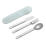 Bentgo Stainless Travel Utensil Set - Reusable 3-Piece Silverware Set with Carrying Case, High-Grade Premium Steel, BPA-Free Case, Eco-Friendly - Ideal for Travel, Camping, and Office Use (Aqua)
