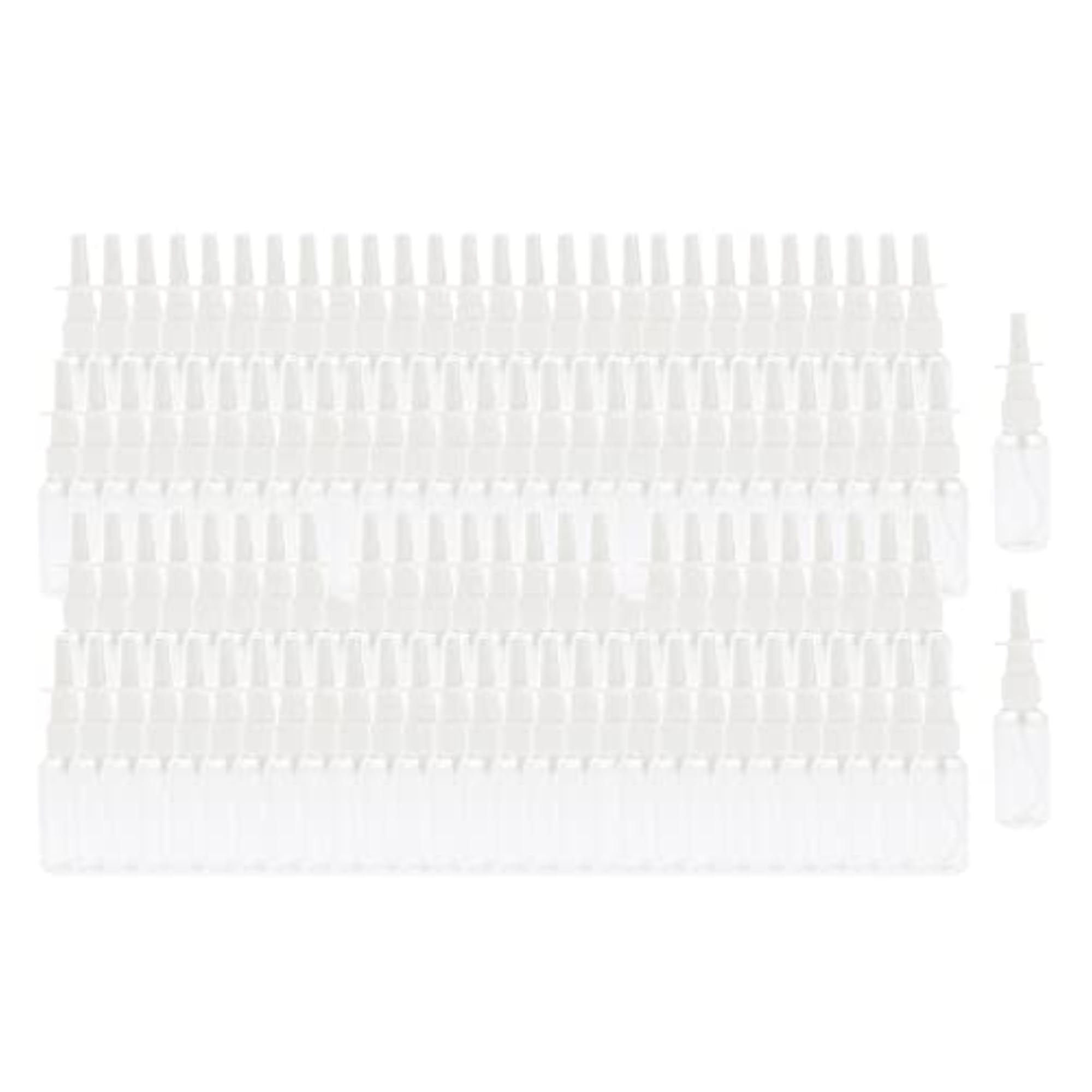 200x Empty Refillable Nasal Spray Bottles, Fine Mist Vials