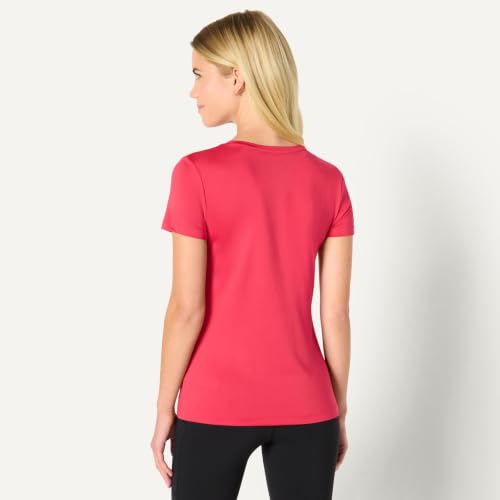 Image of Amazon Essentials Women's Active Quick Dry Tech Stretch Short-Sleeve V-Neck T-Shirt, Moisture-Wicking, Pack of 2