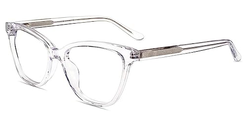 Firmoo Blue Light Blocking Reading Glasses,Women Clear Computer Glasses, Vintage Cateye Eyeglasses Frame #TOP6