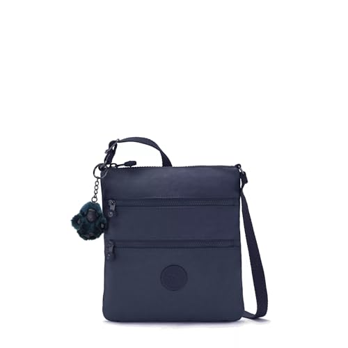 Kipling Mini bolsa feminina Keiko, bolsa leve ajustável, alça de ombro de nylon durável, Azul Bleu 2, 8'L x 9'H x 1.25'D