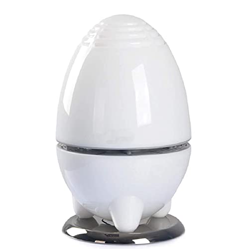 AIR O MATIC Portable Room Air Purifier Aroma Diffuser Humidifier Revitalizer Egg Shape Water Air Purifier White