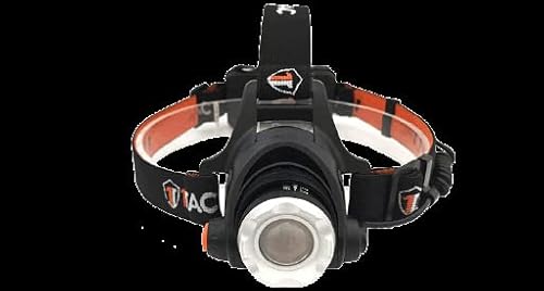 1TAC HL1200 Tactical Headlamp Flashlight with Real CREE XM-L2 LED | 1200 Lumens, 3 Modes, Rechargeable, Zoom and Waterproof
