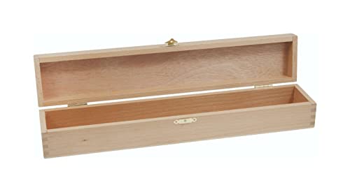 Milward Knitting Pin Box - Premium Beech Wood - Needles & Accessory Secure Storage - 43.5 x 7 x 8cm - Image 2