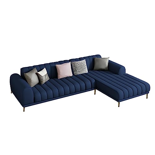 Image of Casaliving Herrick L Shape Sofa Set with for Living Room (Blue, 4 Seater - RHS)