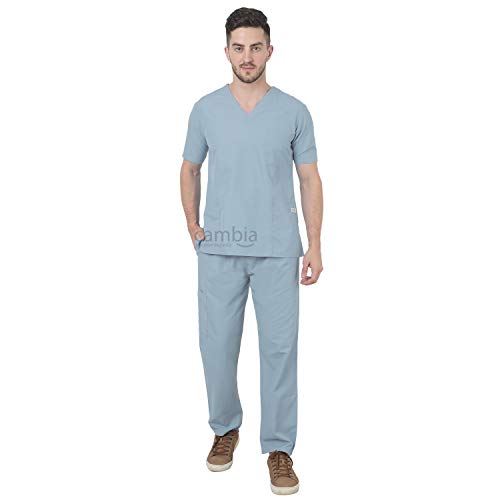 Image of Cambia Scrub Suits for Doctors Men /OT Dress Unisex (L, Grey)