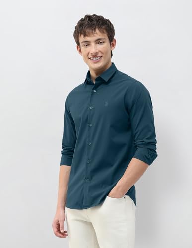 Image of U.S.Polo Association Men's Solid Regular Fit Shirt