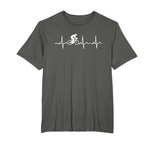 Herzschlag EKG Radfahrer Rennrad Frequenz Fahrrad Radsport T-Shirt