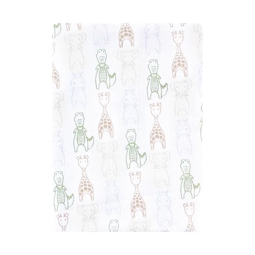 Image of Hudson Baby Cotton Flannel Burp Cloths 12-Pack Bundle, Modern Safari Friends, One Size