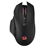 Redragon M656 MAX 3-Mode Wireless Gaming Mouse, 10000 DPI Rechargeable Gaming Mice w/ 5 DPI Levels, 7 Macro Buttons, RGB Backlight & Pro Software Supported, for PC/Mac/Laptop