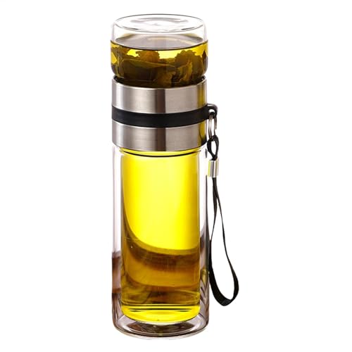 Botella de agua con separación de té - Botella de agua con separación de té de bajo costo, Botella de agua duradera con separación de té | Taza de té de doble pared, botella de té con separación de ag