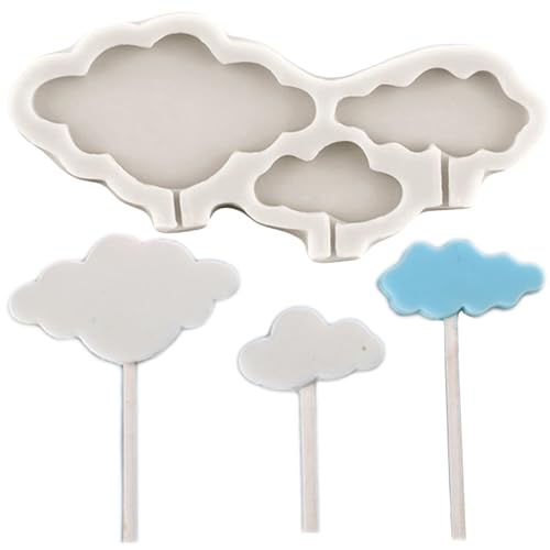 MINFEIDMS 3D Clouds Lollipop Silicone Fondant Molds