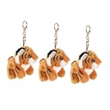 Uonlytech 3 piezas Llaveros de Tigre de Peluche Suave Colgantes de Animal Kawaii para Bolsos y Mochilas Accesorios Duraderos para Fiestas Temáticas Regalo Divertido y Cómodo
