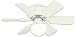 Westinghouse 78108 Petite Reversible 3-Speed Hugger Six-Blade Indoor Ceiling Fan with Light, 30-Inch, White