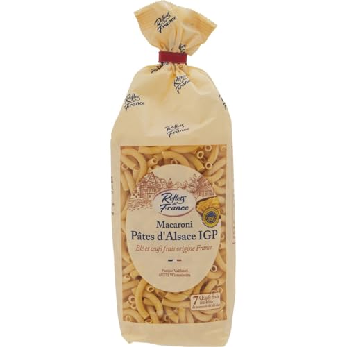 Pâtes Macaroni d'Alsace pour vos gratins conviviaux en famille avec le blé et œufs frais de France