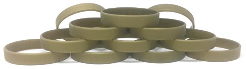 Image of TheAwristocrat 1 Dozen (12) Multi-Pack Blank Rubber Wristbands Silicone Bracelets - Select from a Variety of Colors