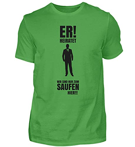 T-Shirt pour Homme Vert Small Anti Déformation pour Groupe Junggesellen Abschied