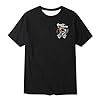 Men's T-Shirt with Back Print for Fashion Leisure Crew Neck Lightweight Top in Large Sizes, black, XXL #2