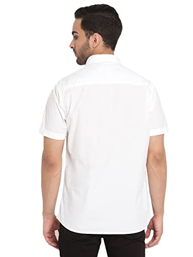 Image of Cantabil Cotton Solid Half Sleeve Regular Fit Casual Shirt for Men with Pocket | Cotton Casual Shirt for Men | Casual Wear Shirts for Men (P-MSHC00247A)