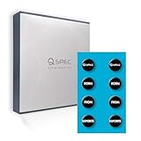 QSPEC マウスソール ゲーミング ガラス 汎用 丸型 7mm 8個 万能ソール ユニバーサル ゲーミングマウス ワイヤレス スーパーラウンドエッジ加工 プロ仕様 (汎用, FUJI_BLACK(ガラス素材))