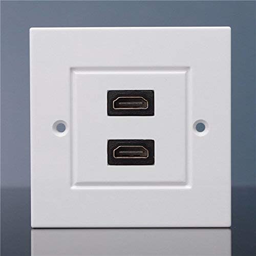 Image of Dual HDMI Multimedia Modular Wall Socket Face Plate Socket Plug Jack Cable or Adapter for Home /Office. (Dual HDMI)