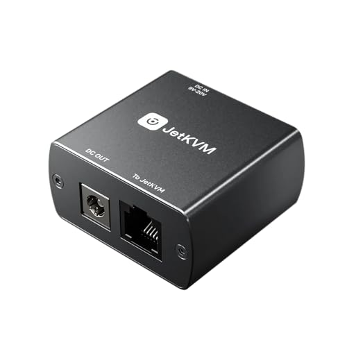 JetKVM Open-Source IP KVM Remote Control Jet KVM Over IP Ultra-Low Latency Touchscreen Compatible with Mac/Windows/Linux for Home Offices Data Centers Server Management (DC Power Control Extension)