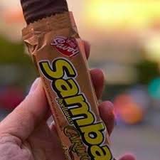 SAMBA CARLTON AVELLANA, 2 PACKS. Galleta Cubierta de Chocolate Rellena de Avellana/Chocolate covered wafer cookie filled with hazelnuts, 2 PACKS of 20 und each.