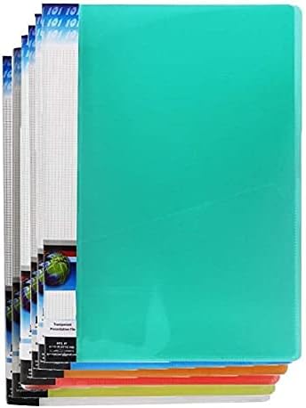 FS or Legal Size Report File with Side Pocket (Pack of 5 pcs) (14 x 9 inch) (Paper Holding Capacity - 50 to 75 documents Approximately) (Crossline Design) (Hard Plastic Clip)