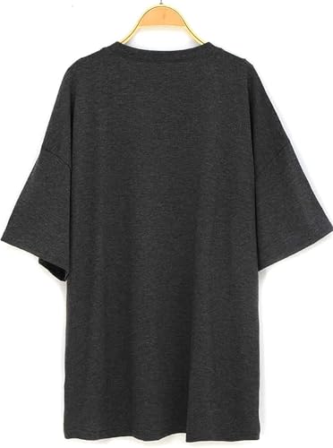 Image of Remidoo Women's Casual Graphic Tee Oversized T Shirt Short Sleeve Letter Sun Moon Shirts Grey X-Large