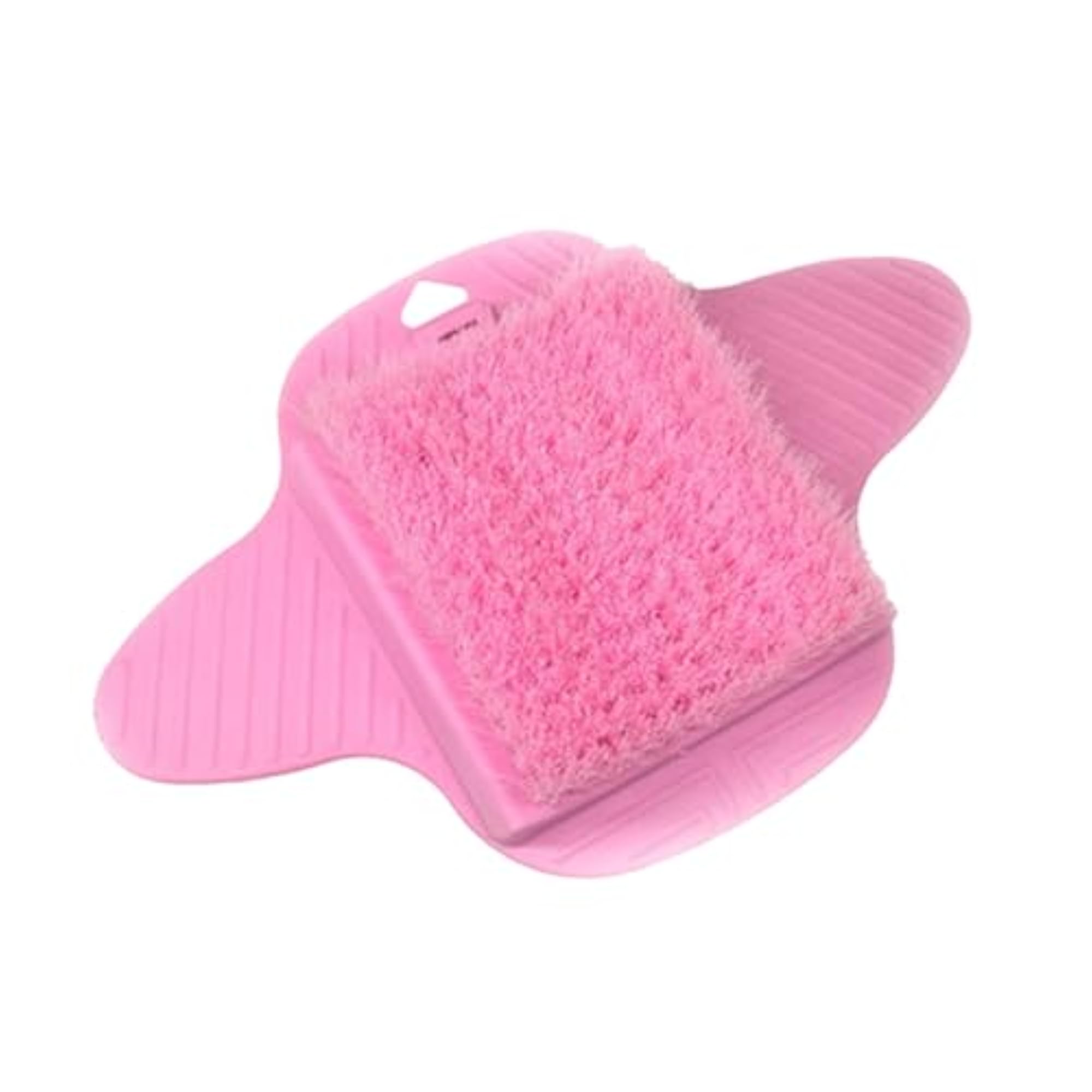 Pink Shower Foot Scrubber Mat with Nonslip Suction Cups