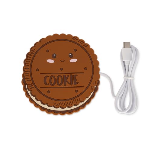 Legami Tassenwärmer Warm it up Cookie Type-C-Anschluss 10 x 10 cm aus Vinyl ideal für Tassen und Gläser mit flachem Boden