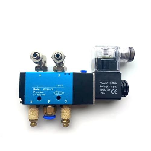 Électrovanne 4V210-08 DC 12V à commande magnétique à 5 voies et 2 positions
