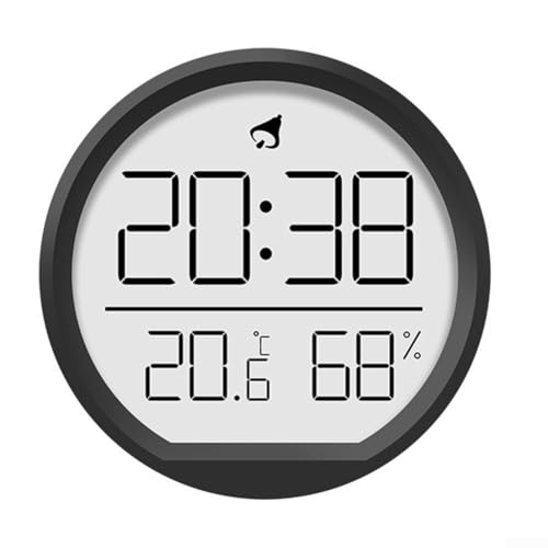 ComfyHarbor Reloj despertador digital Funcional Termómetro digital e higrómetro Reloj despertador para el hogar u oficina en cualquier lugar necesario (negro)