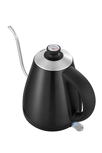 Chaleira Elétrica Pescoço de Ganso, Inox Preta, 110v, Hamilton Beach glide