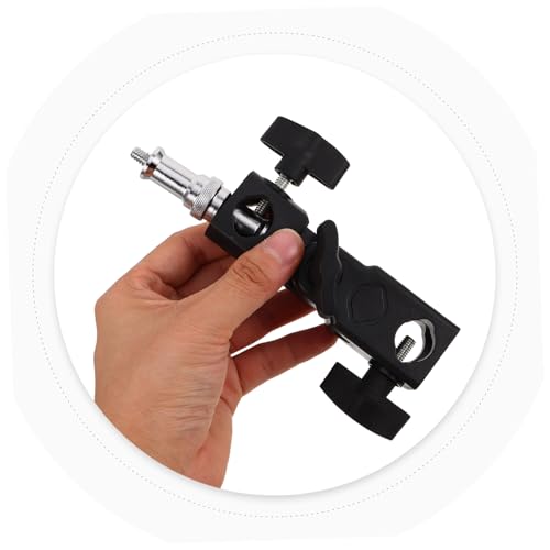Soporte de linterna para cámara accesorio de fotografía negro compatible con trípode 4