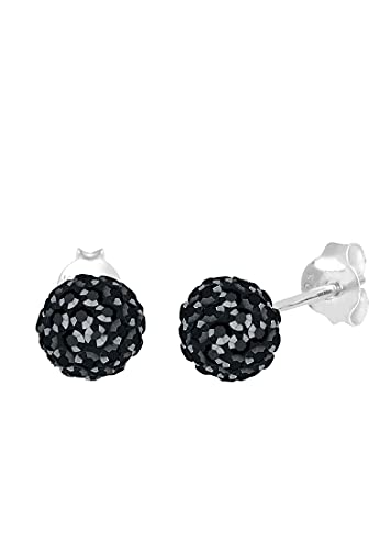 Elli Ohrringe Damen Ohrstecker Kugel Elegant mit Kristalle 925 Silber – Ansicht 1