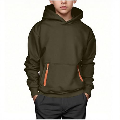 Rkwins Hoodies for Teen Boys Fleece Cargo Sweatshirts Casual Pullover - image 1