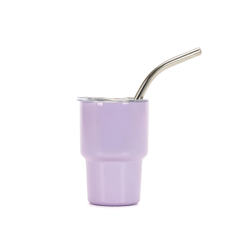 6 STKS Mini 3oz Tumbler Borrelglas met Rietje en Deksels, Sublimatie
